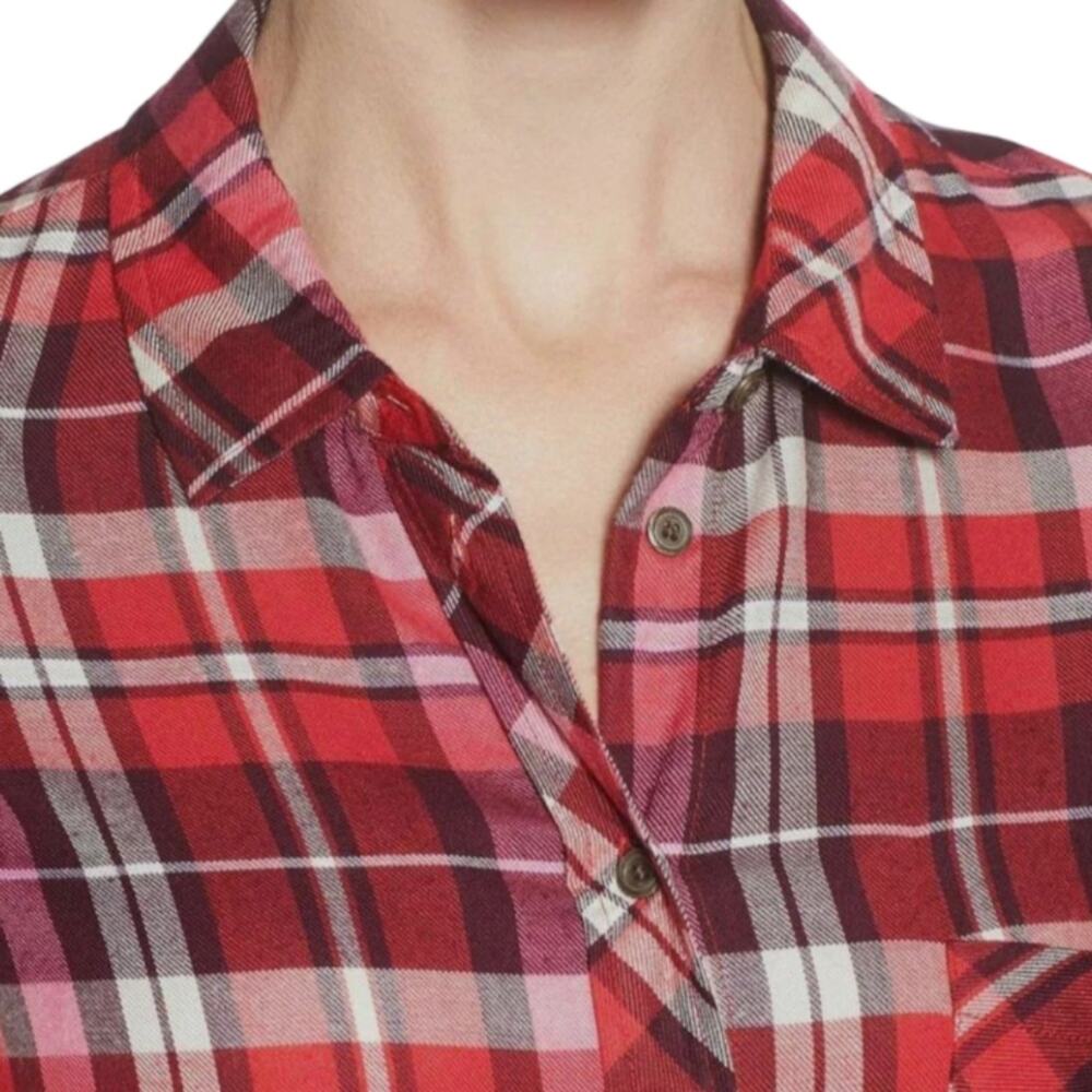 Kut From The Kloth Women Red White Long-Sleeve Shirt Blouse Top Size SMALL - Picture 4 of 11
